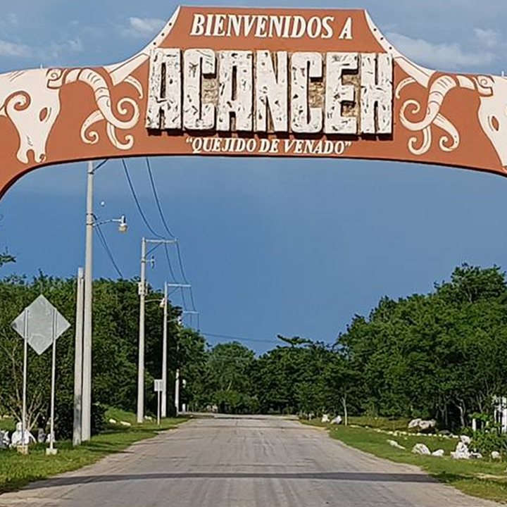 Biking through Acanceh